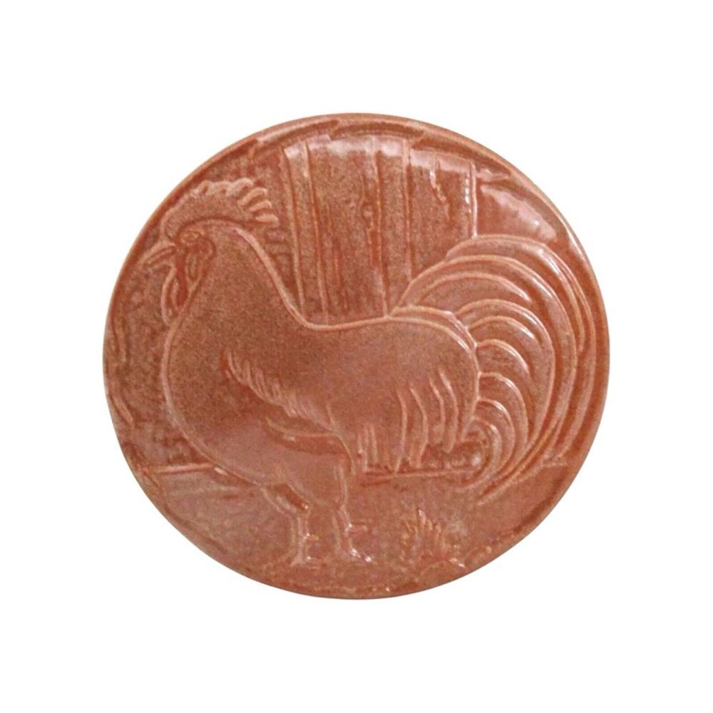 Frankoma Rooster Trivet in Desert Rose Glaze | Pattern 94TR